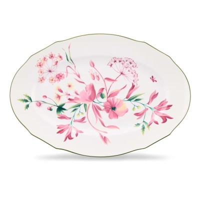 Vassoio ovale cm 37 Florenza Malva Fondo Bianco [e73dd54e]