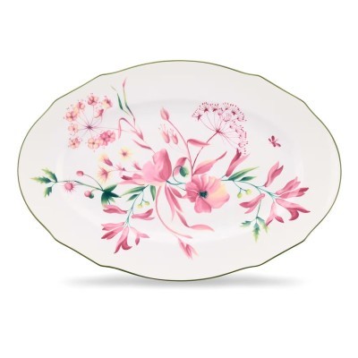 Vassoio ovale cm 37 Florenza Malva Fondo Bianco [e73dd54e]