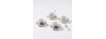 Set 2 Tazze Tè con piattino Malva Fondo Bianco [9a09f1c6]