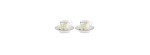 Set 2 Tazze Caffè con piattino Acanto Fondo Bianco [225dc5d9]