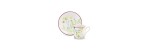Set 2 Tazze Caffè con piattino Acanto Fondo Bianco [4c6647d0]