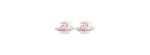 Set 2 Tazze Caffè con piattino Malva Fondo Bianco [e813a2e7]