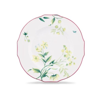 Piatto piano cm 28 Florenza Acanto Fondo Bianco [fe651822]