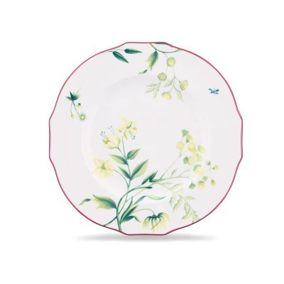 Piatto piano cm 28 Florenza Acanto Fondo Bianco [fe651822]