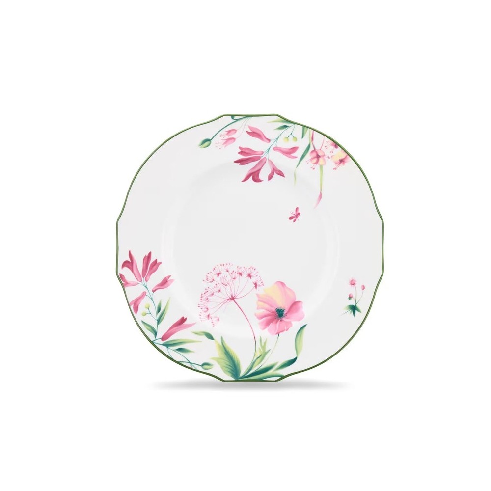 Piatto piano cm 28 Florenza Malva Fondo Bianco [9d0a5c75]