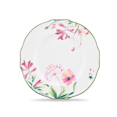 Piatto piano cm 28 Florenza Malva Fondo Bianco [9d0a5c75]