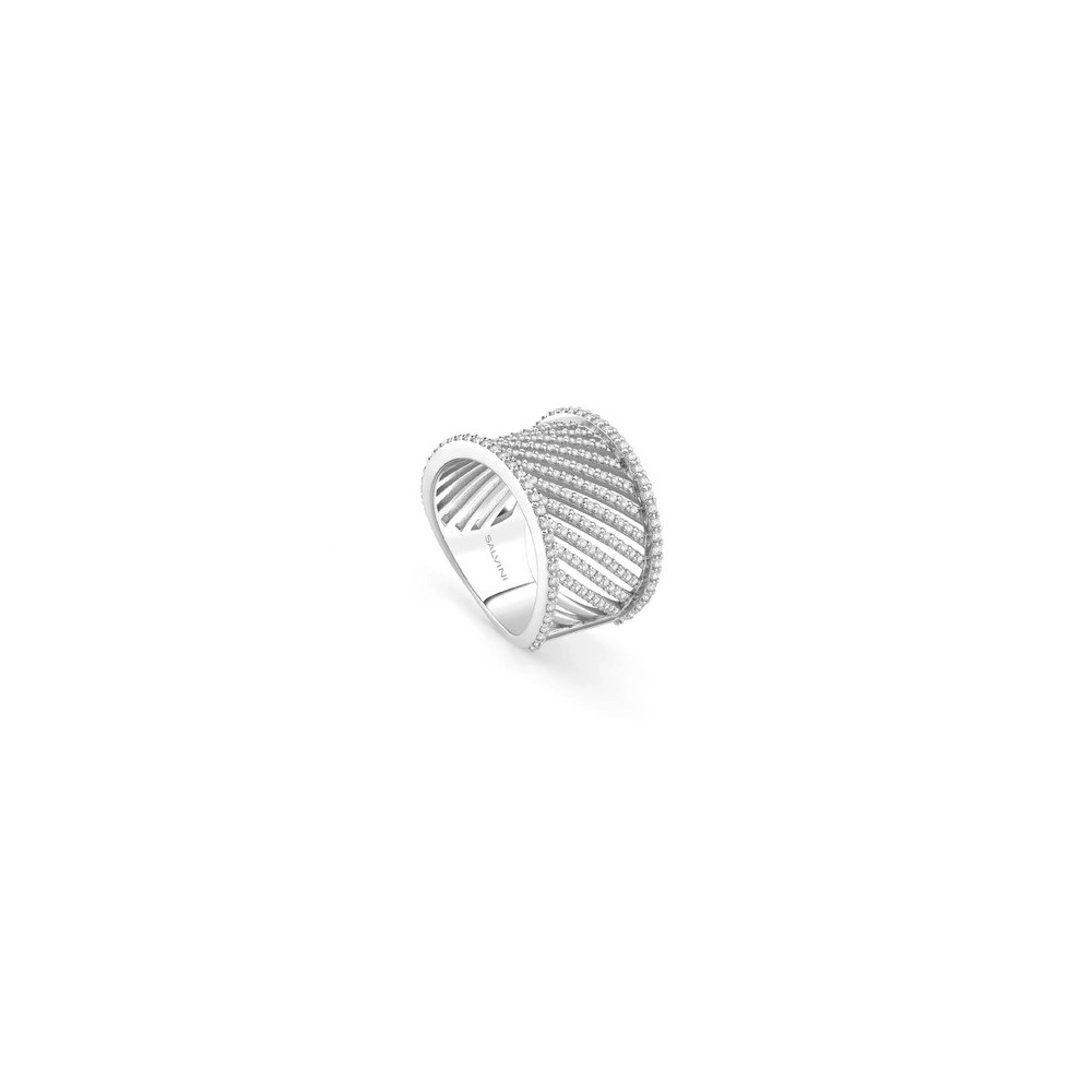 Anello Riflessi oro bianco con diamanti [21ec8aa5]