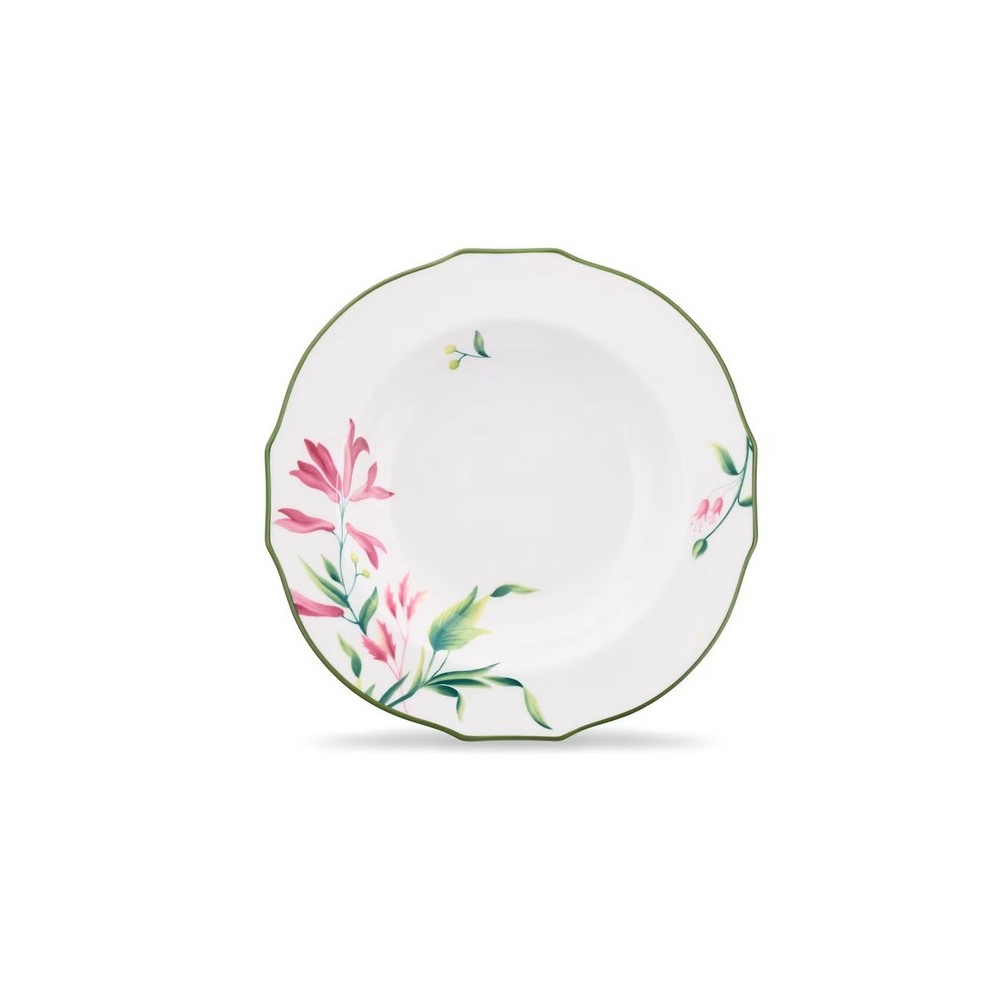 Piatto Fondo cm 23 Florenza Malva Fondo Bianco [f275efe8]
