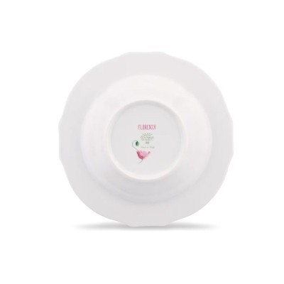 Piatto Fondo cm 23 Florenza Malva Fondo Bianco [9c4e6de1]