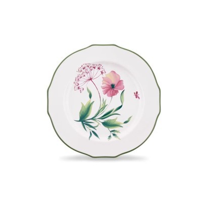 Piatto dessert cm 22 Florenza Malva Fondo Bianco [76306562]