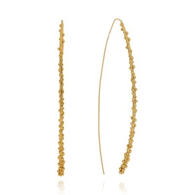 Orecchini Filo Ottone Grano [b11619bd]