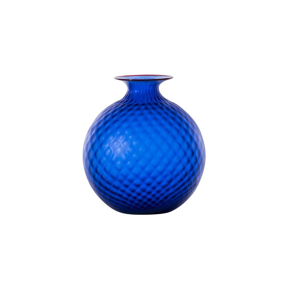 Vaso Monofiore Balloton Zaffiro/Rosso H. 20,5 [9c662679]