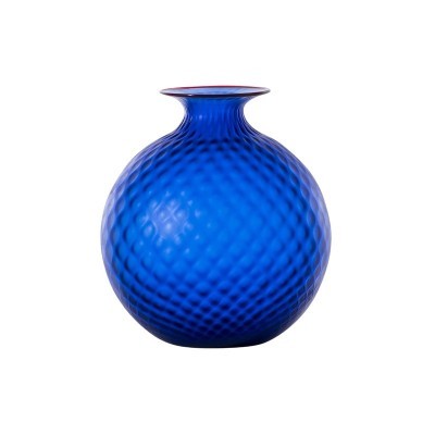 Vaso Monofiore Balloton Zaffiro/Rosso H. 20,5 [9c662679]