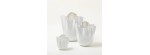 Vaso Fazzoletto Opalino Snow H. 24 cm [3010cda4]