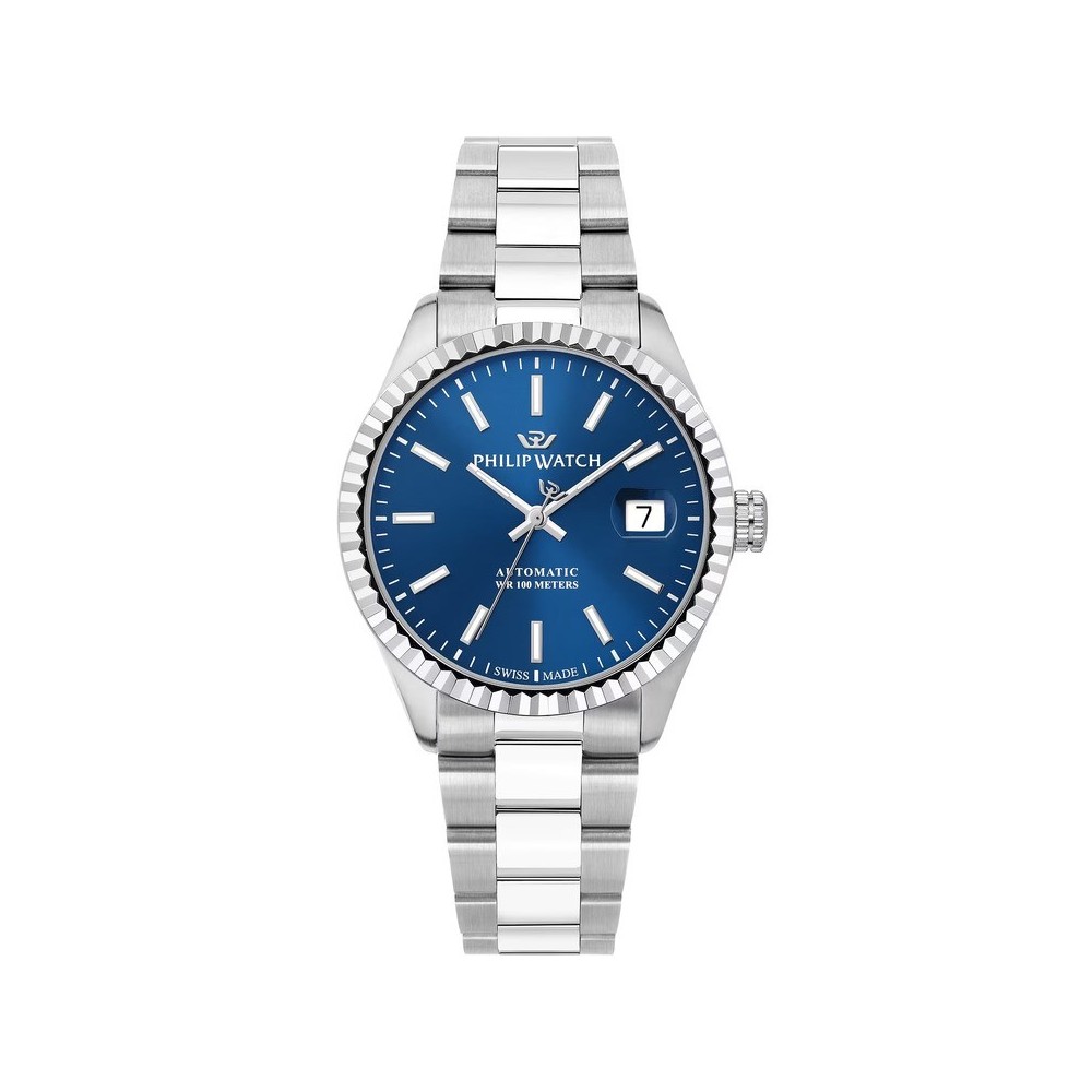 Orologio Philip Watch Caribe Urban Auto 39mm Blu [2f9897db]