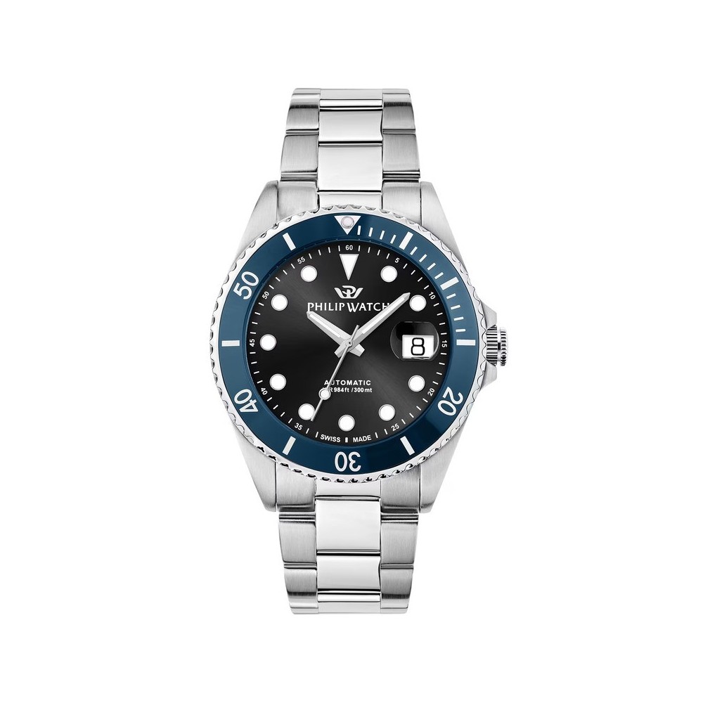 Orologio Philip Watch Caribe Diving Auto 42mm Nero [51589624]