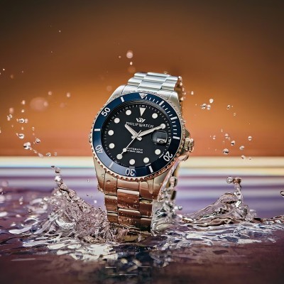 Orologio Philip Watch Caribe Diving Auto 42mm Nero [51589624]