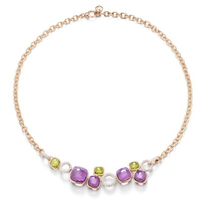 Collana Nudo oro diamanti ametiste e peridoti [3331dbf3]