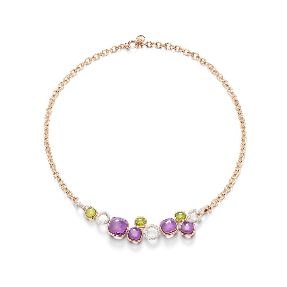 Collana Nudo oro diamanti ametiste e peridoti [3331dbf3]