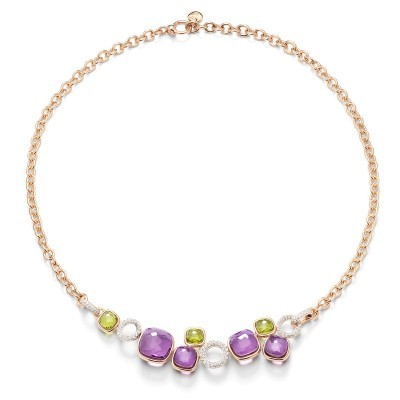 Collana Nudo oro diamanti ametiste e peridoti [3331dbf3]