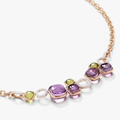Collana Nudo oro diamanti ametiste e peridoti [ea1798fe]
