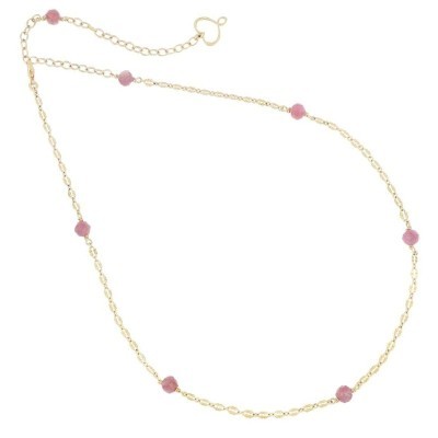 Girocollo pietre 7 Tormalina rosa [913eabf0]