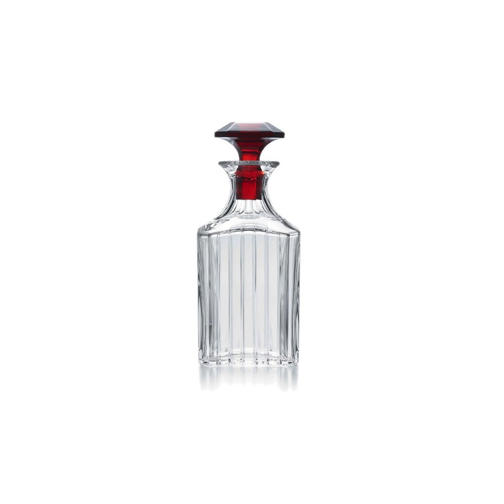 Decanter per whisky Harmonie trasparente e rosso [0f4c3705]