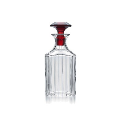 Decanter per whisky Harmonie trasparente e rosso [0f4c3705]