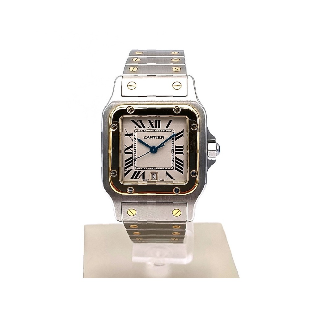 Cartier Santos Galbée medio Oro e Acciaio [5e4292d0]