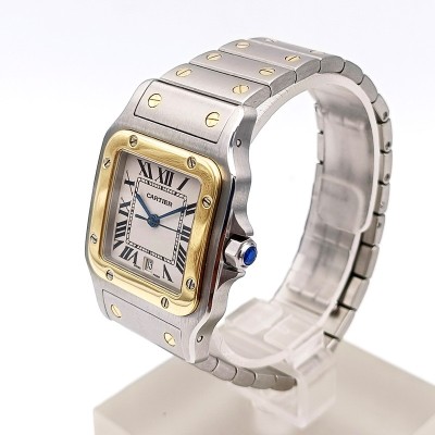Cartier Santos Galbée medio Oro e Acciaio [5e4292d0]
