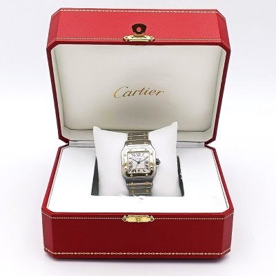 Cartier Santos Galbée medio Oro e Acciaio [352957c7]