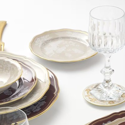 Piatto piano dessert cm 21 A.Doccia Meringa [1690e883]