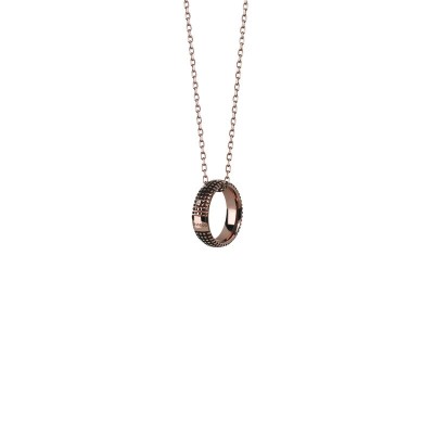 Collierino Metropolitan oro brunito e diamanti [57ed140c]