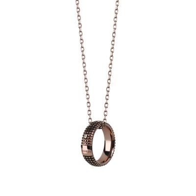 Collierino Metropolitan oro brunito e diamanti [57ed140c]