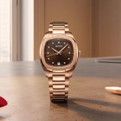 Orologio Mido Multifort TV 28mm Quartz PVD rosa [a330a5d8]