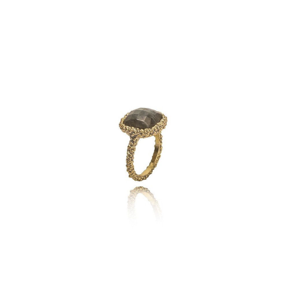 Anello Grace Ottone Grigiosole Labradorite [ca15c4e2]