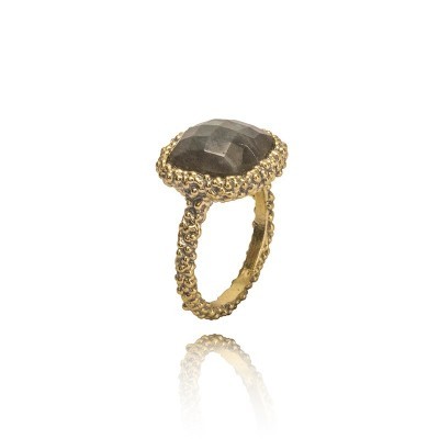 Anello Grace Ottone Grigiosole Labradorite [133387ef]