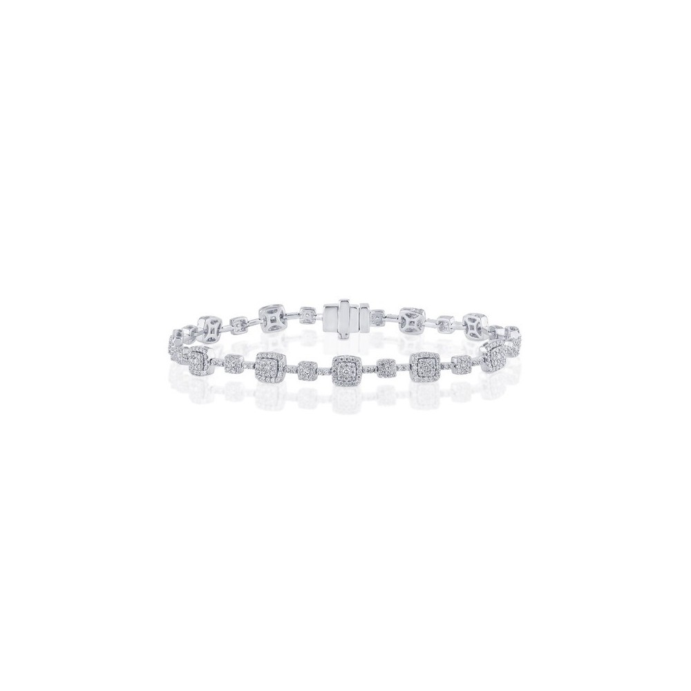 Bracciale Bagliori oro bianco con diamanti [53e07e65]