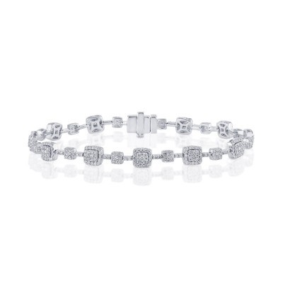 Bracciale Bagliori oro bianco con diamanti [53e07e65]