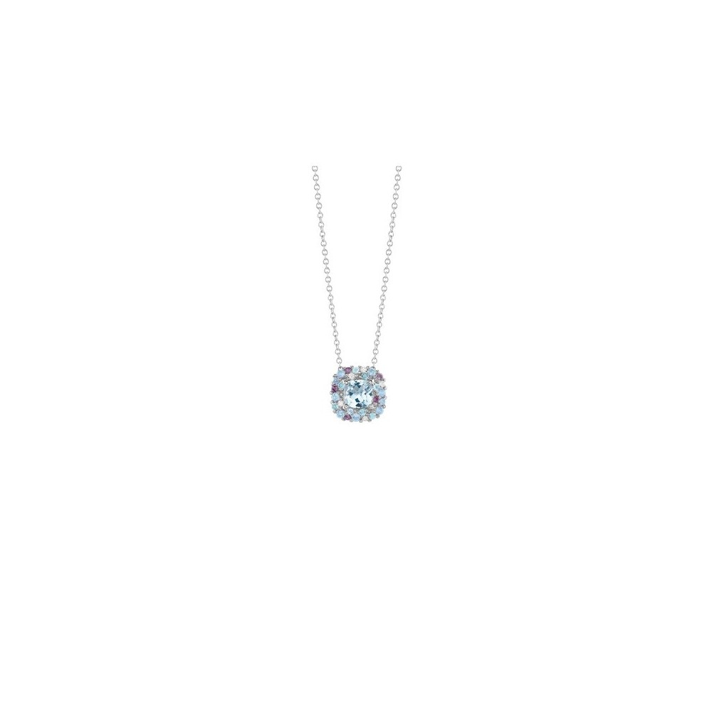 Collana Bonbon oro bianco con topazio e diamanti [4a21c969]
