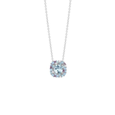Collana Bonbon oro bianco con topazio e diamanti [93078a64]