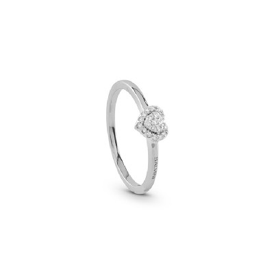 Anello Bagliori oro bianco con diamanti [56738504]