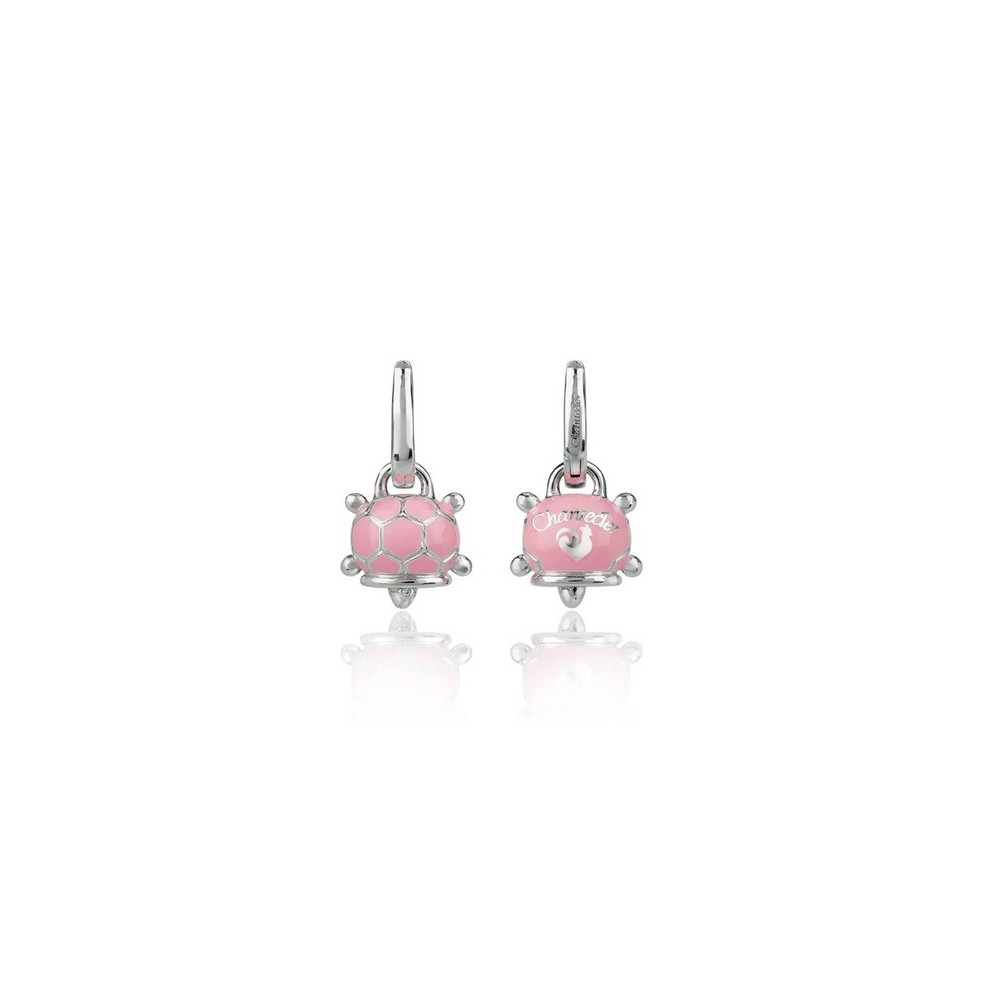 Orecchini tartaruga argento e smalto rosa [b9ba17f7]