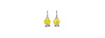 Coppia Orecchini Polipo Argento e Smalto giallo [e7308cfb]