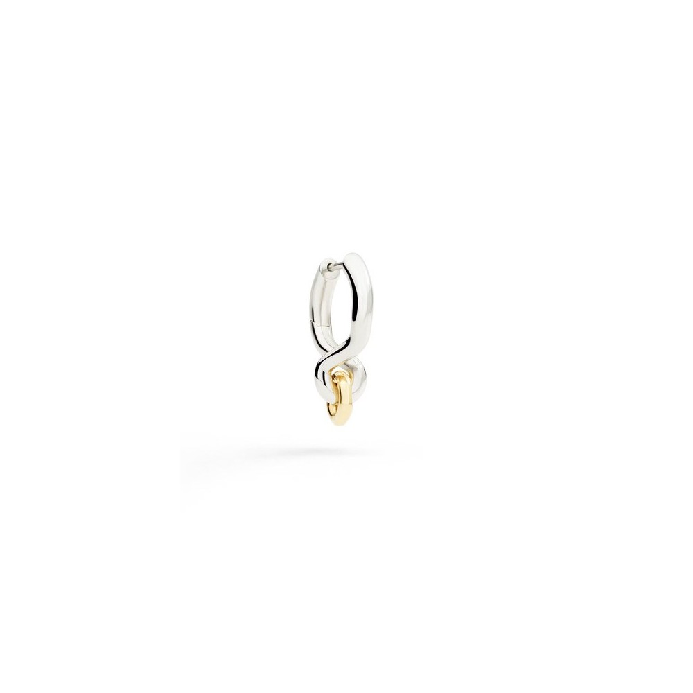Orecchino porta ciondolo Argento & Oro 9kt [77cc76d0]