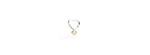 Orecchino porta ciondolo Argento & Oro 9kt [aeea35dd]