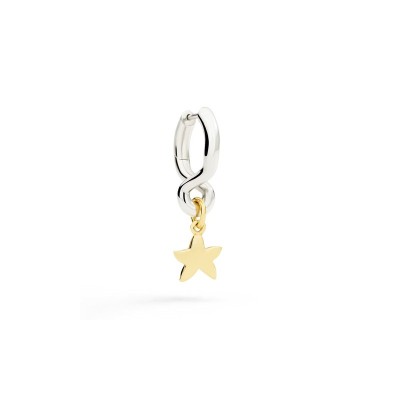 Orecchino porta ciondolo Argento & Oro 9kt [19f7f4d9]