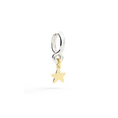 Orecchino porta ciondolo Argento & Oro 9kt [19f7f4d9]