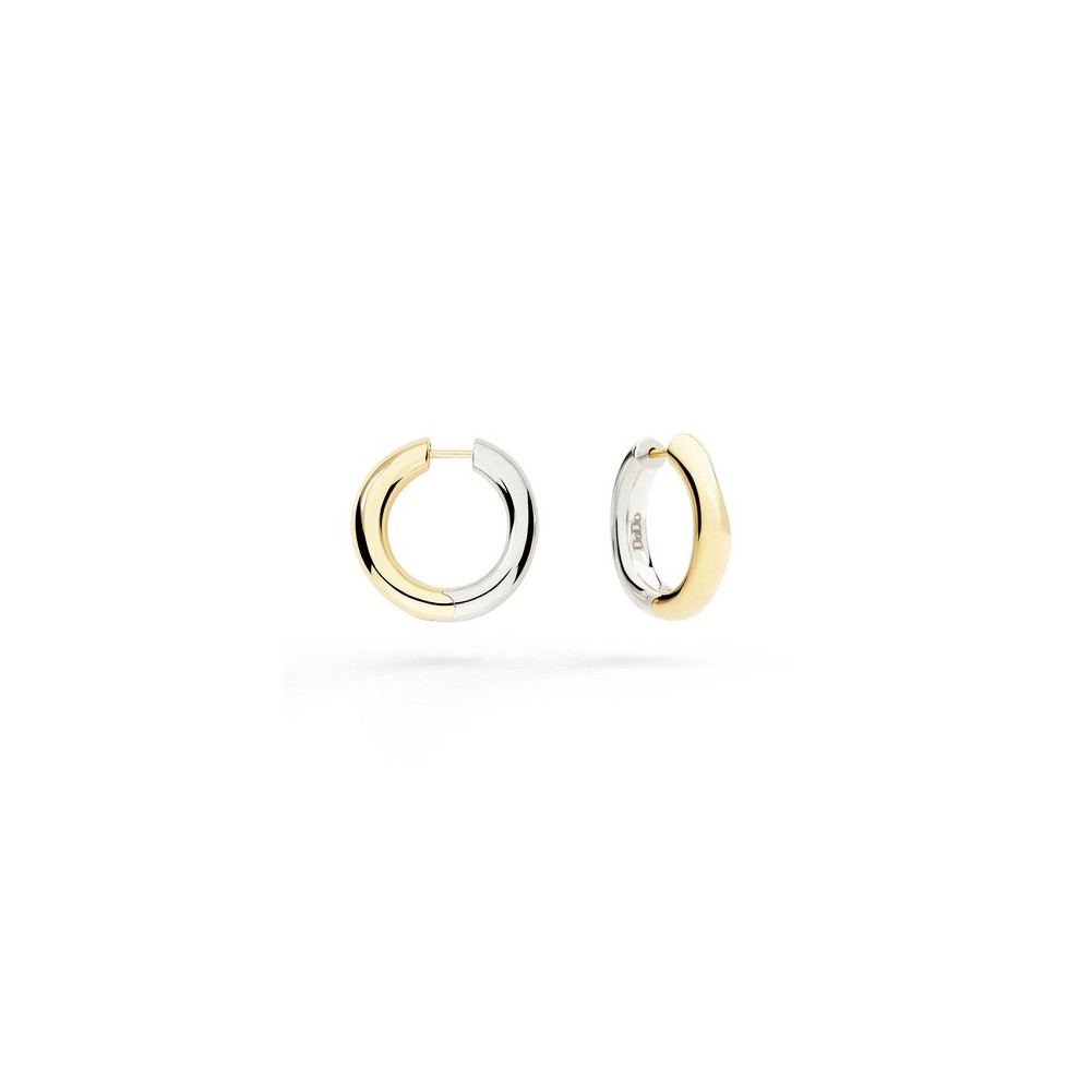 Orecchini Hoop Argento & Oro giallo 9kt [1c8fa2b1]