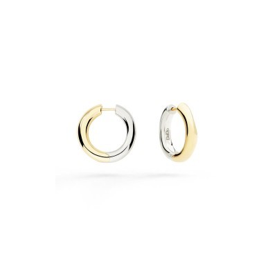 Orecchini Hoop Argento & Oro giallo 9kt [1c8fa2b1]